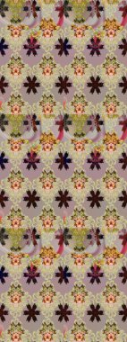 Küçük çiçekteki sevimli çiçek deseni. Raster illüstrasyonu. Güzel kumaş deseni. Güzel karalamalı çiçek deseni çiz..