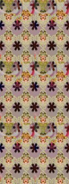 Küçük çiçekteki sevimli çiçek deseni. Raster illüstrasyonu. Güzel kumaş deseni. Güzel karalamalı çiçek deseni çiz..