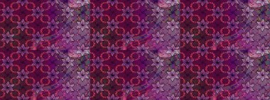 Motley illüstrasyonu. Küçük renkli çiçekler. Küçük çiçekte güzel bir desen. Moda baskıları için zarif bir şablon. Mor çiçekli bahar çiçekleri.