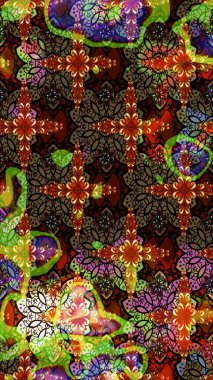 Tomurcukları çiçek olan sevimli bir çiçek deseni. Kumaş, tekstil, duvar kağıdı baskısı için. Raster. Eskiz geçmişi. Eski usul. Raster illüstrasyonu.