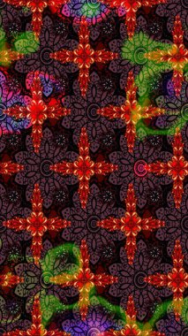 Siyah ve kahverengi renkli şirin çiçekler. Raster illüstrasyonu. Küçük çiçekli basit bir çiçek çizimi. Moda baskısı, albüm, ambalaj kağıdı, duvar kağıdı için zarif dekoratif süslemeler..