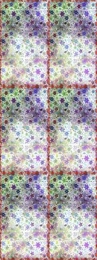 Raster illüstrasyonu. Tarafsız ve gri renklere karalamalar çizen kusursuz çiçek deseni.