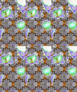 Moda arka planında parlak buketler. Kumaş, duvar kağıdı ve kağıt üzerine baskı yapmak için gelişen arka plan. Raster illüstrasyonu. Eski usul küçük çiçekli şirin bir eskiz deseni..