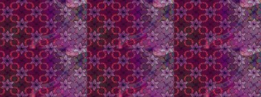 Motley illüstrasyonu. Küçük renkli çiçekler. Küçük çiçekte güzel bir desen. Moda baskıları için zarif bir şablon. Mor çiçekli bahar çiçekleri.