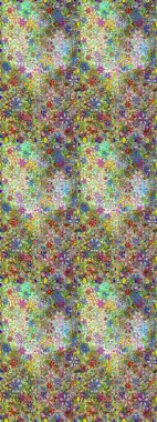 Renkli Bahar Temalı Kusursuz Arkaplan. Raster. Düz Çiçek Elementleri Tasarımı.