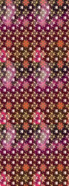 Tomurcukları papatya çiçekleri olan sevimli bir çiçek deseni. Miles Fleur, süslü püslü bir süs. Eski usul. Kumaş, tekstil, duvar kağıdı baskısı için. Raster illüstrasyonu. Taslak arkaplan.