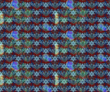 Mavi renkli çiçekler. Kumaş desenli papatya çiçekleri ayrıntıları.