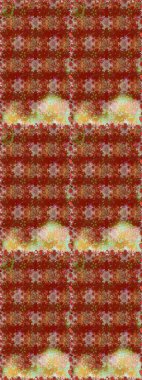 Yumuşak, bahar çiçekli arka plan. Çiçekli karalama şeklinde Raster çiçek deseni. Kahverengi ve kırmızı renkte çiçekler.