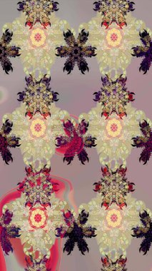 Küçük çiçekte güzel bir çiçek deseni var. Çiçekli çiçek deseni, suluboya. Raster deseni.