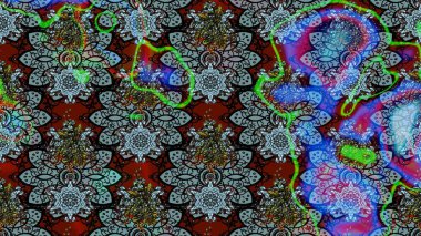 Düz Çiçek Elementleri Tasarımı. Renkli Yaz Temalı eskiz kalıbı. Raster illüstrasyonundaki çiçek desenli çizim. Mavi renkte çiçekler.