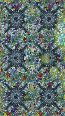 Raster illüstrasyonu. Küçük çiçekteki sevimli çiçek deseni. Modaya uygun kumaş deseni. Kusursuz Tony kumaş deseni.