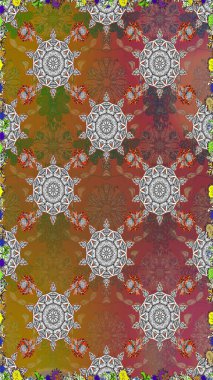 Soyut zarafet, çiçekli arkaplan deseni. Raster Güzel kumaş deseni.