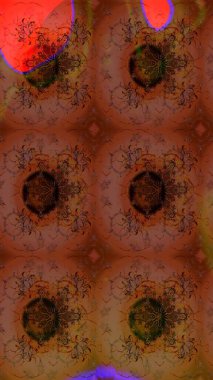 Bahar çiçekleriyle güzel bir çiçek deseni çizmişsin. Güzel kumaş deseni. Raster illüstrasyonu.