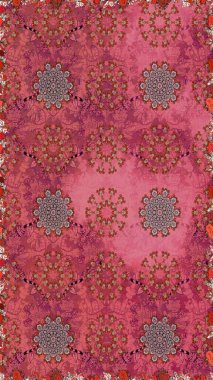 Raster stili kumaş deseni. Çiçekler suluboya desensiz.