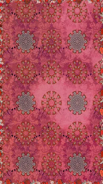 Raster stili kumaş deseni. Çiçekler suluboya desensiz.