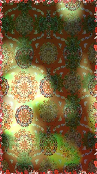 Raster illüstrasyonu. Dekorasyon ve tasarım için güzel bir desen. Moda baskısı. Eski model. Suluboya kusursuz desen. Çiçeğin suluboya çizimlerinin zarif deseni.