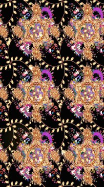 Siyah renkli çiçekler. Raster illüstrasyonu. Çiçek desenli eskiz, vuruşlar, sıçramalar, yaz çiçekleri..