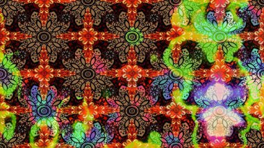 Çiçekli yaz çiçekleri. Moda baskıları için zarif bir şablon. Küçük renkli çiçekler. Küçük çiçekte güzel bir desen. Robot resim. Motley illüstrasyonu.