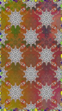 Soyut zarafet, çiçekli arkaplan deseni. Raster Güzel kumaş deseni.