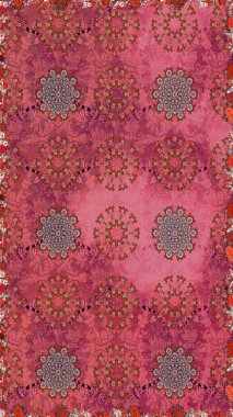 Raster stili kumaş deseni. Çiçekler suluboya desensiz.