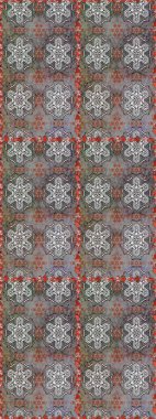 Zentangle soyut çiçekleri. Renkli Bahar Temalı Kusursuz Arkaplan. Karalama çiçeği. Raster illüstrasyonu. Güzel kumaş deseni. Düz Çiçek Elementleri Tasarımı.