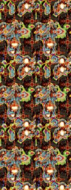 Sevimli küçük çiçek desenle. Raster resim. Çiçek desenli çiçek ve yaprakları ile.