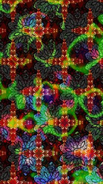 Moda arka planında parlak buketler. Eski usul küçük çiçekli şirin bir eskiz deseni. Raster illüstrasyonu. Kumaş, duvar kâğıdı ve kağıda yazdırmak için gelişen arkaplan.