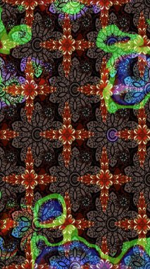 Nazik, narin çiçek arkaplanı. Çiçekli karalama şeklinde Raster çiçek deseni. Kahverengi ve siyah renkte çiçekler.