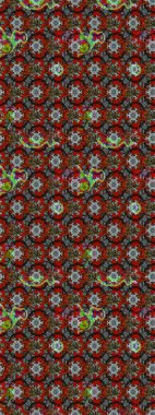 Çiçekler kırmızı, kahverengi ve gri renklerde. Raster illüstrasyonu. Küçük çiçekte sevimli çiçek deseni var..