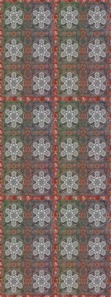 Düz Çiçek Elementleri Tasarımı. Sevimli çiçek raster deseni. Renkli Bahar Temalı Kusursuz Arkaplan. Gri ve kahverengi renkte çiçekler.