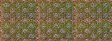 Raster dikişsiz şirin çiçek deseni. Nazik romantik baskı. Kahverengi ve yeşil renkli çiçekler. Tatil havası. Bahar mevsimi.