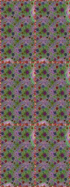 Raster illüstrasyonunda kusursuz çiçek deseni. Yeşil ve nötr renkte çiçekler.