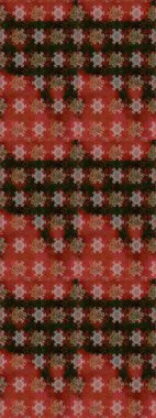 Kahverengi ve kırmızı çiçekli bahar çiçekleri. Küçük renkli çiçekler. Moda baskıları için zarif bir şablon. Küçük çiçekte güzel bir desen. Motley illüstrasyonu.