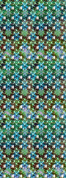 Raster. Yeşil renkte güzel çiçekler, suluboya desenli eskiz deseni, duvar kağıdı, kart veya kumaş için fayanslı..