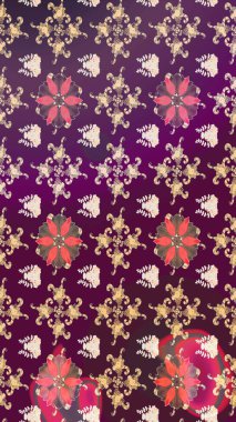 Mor renkli çiçekler. Düz Çiçek Elementleri Tasarımı. Sevimli çiçek raster deseni. Renkli Bahar Teması çizim şablonu.