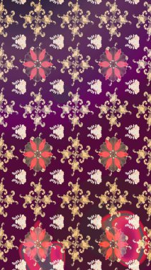 Mor renkli çiçekler. Düz Çiçek Elementleri Tasarımı. Sevimli çiçek raster deseni. Renkli Bahar Teması çizim şablonu.