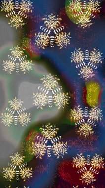 Hediye ambalaj kağıdı, tebrik kartları, posterler ve pankart tasarımı. Gri renkli çiçekler. Raster düz çiçek çizim deseni.