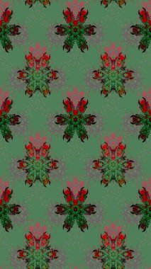 Üst manzara, yumuşak stil. Yeşil ve gri renkte manzaralı çiçek deseni. Çiçek kompozisyonu, el boyası, hassas şablon. Sevgililer günü ve tebrik kartı konsepti için şık bir davet.