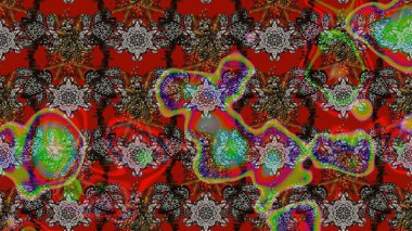 Kahverengi çiçekli eskiz deseni, suluboya çiçek deseni, sevimli çiçek, duvar kağıdı, kart veya kumaş için fayanslı. Raster - stok.