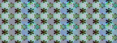Mavi renkte etnik çiçeklerle süslenmiş zarif bir eskiz. Asya Tekstil 'inde Raster Çiçek İllüstrasyonu.