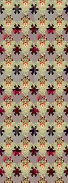 Raster illüstrasyonundaki çiçek desenli çizim. Süslü kumaş deseni. Düz Çiçek Elementleri Tasarımı. Renkli Bahar Teması çizim şablonu.