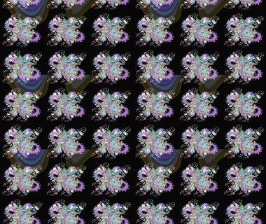 Sabıka fotoğraflarında, bebek kıyafetlerinde, duvar kâğıtlarında, paket kutularında falan kullanılabilir. Zarif, parlak ve eskiz siyah çiçek deseni tasarımı.