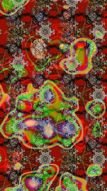 Doğum günü kartı ya da düğün davetiyesi. Raster illüstrasyonu. Kırmızı ve kahverengi renklerde. Çiçekli tebrik kartı. Suluboya çiçek buketi. Çiçek arka planı.