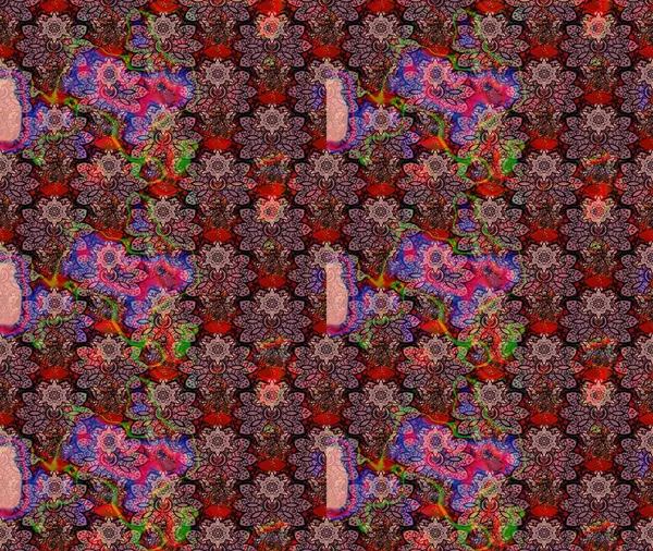 Arkaplan dokusu, duvar kağıdı, pembe renkli çiçek teması. Soyut etnik raster çizim kalıbı. Kabile sanatı boho baskısı, klasik çiçek arkaplanı.