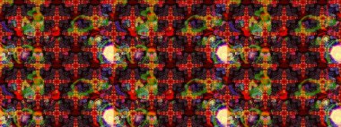 Ultraviyole kumaş deseni. Çizim kalıbı. Raster illüstrasyonu. Organik motif arkaplanı.