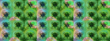 Raster Güzel kumaş deseni. Raster suluboya deseni, narin çiçekler, yeşil çiçekler, tebrik kartı şablonu..