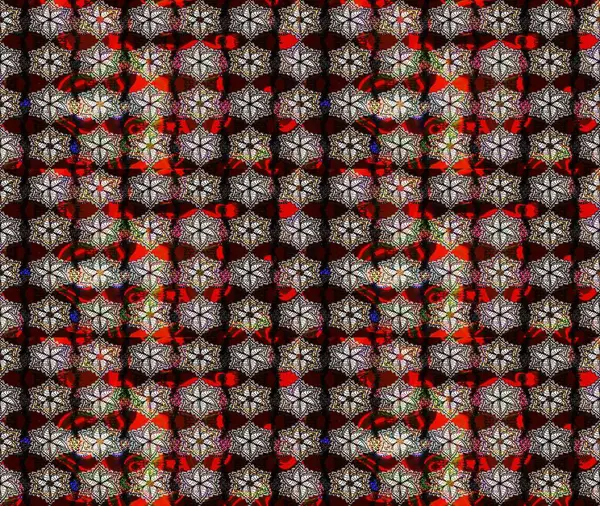 Raster illüstrasyonu. Çiçekli, yapraklı, çiçek desenli eskiz. El çizimi.