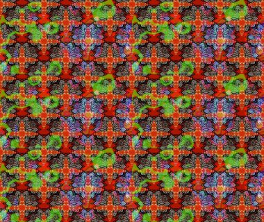 Çiçekli çiçek deseni, suluboya. Kırmızı renkte çiçekler. Renkli bahar temalı eskiz kalıbı. Düz Çiçek Elementleri Tasarım Raster illüstrasyonu.