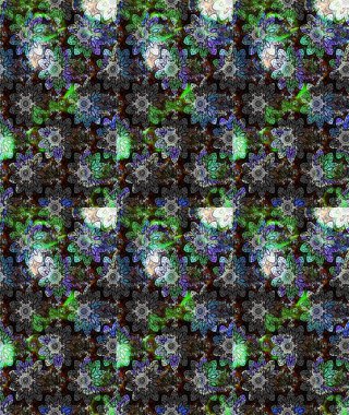 Motley illüstrasyonu. Robot resim. Küçük çiçekte güzel bir desen. Moda baskıları için zarif bir şablon. Küçük renkli çiçekler. Çiçekli bahar çiçekleri.