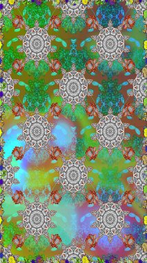 Sabıka fotoğraflarında, bebek kıyafetlerinde, duvar kâğıtlarında, paket kutularında falan kullanılabilir. Zarif, parlak ve pürüzsüz yeşil ve gri çiçek desenli tasarım. Raster..